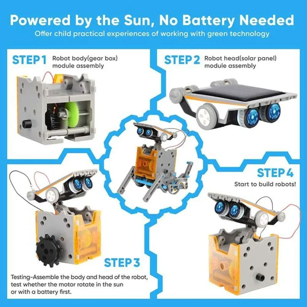 13 w 1 Robot zasilany energią  – Science Project Diy recenzja i cena